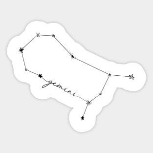 Gemini Constellation Zodiac Drawing Sticker Sticker